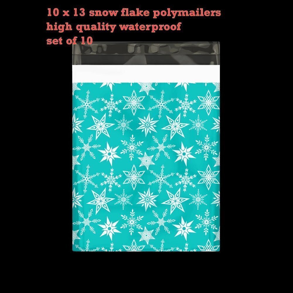 SNOWFLAKE POLYMAILERS 10 X‎ 13 NEW